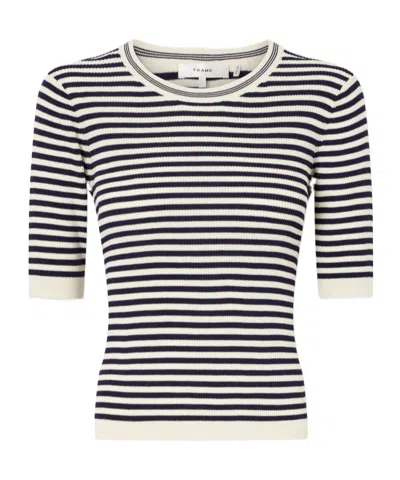 FRAME STRIPED COTTON-BLEND T-SHIRT