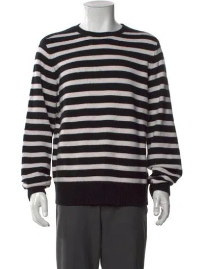 Pre-owned Frame Striped Crew Neck Pullover In Neutrals