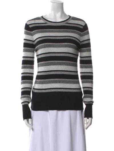 Pre-owned Frame Striped Crew Neck Sweater