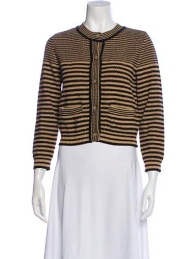 Pre-owned Frame Striped Crew Neck Sweater