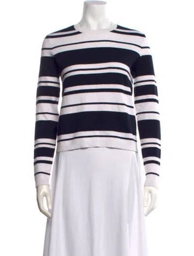 Pre-owned Frame Striped Crew Neck Sweater In Blue