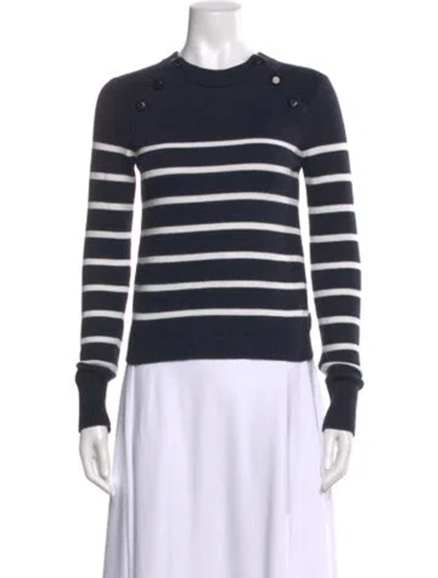 Pre-owned Frame Striped Crew Neck Sweater In Multi