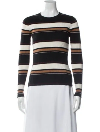 Pre-owned Frame Striped Crew Neck Sweater In Multi