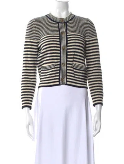 Pre-owned Frame Striped Crew Neck Sweater In Multi