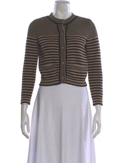 Pre-owned Frame Striped Crew Neck Sweater In Multi