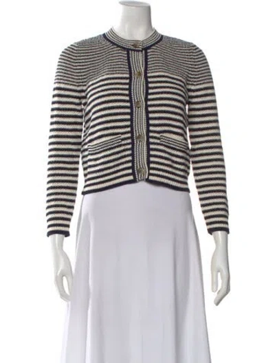 Pre-owned Frame Striped Crew Neck Sweater In Multi