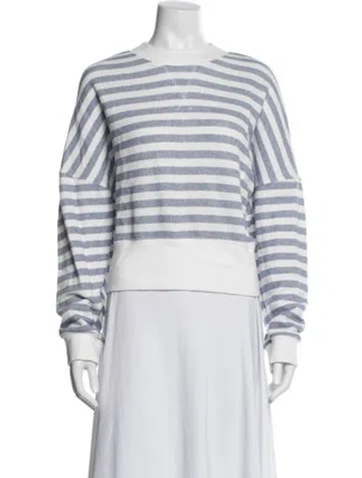 Pre-owned Frame Striped Crew Neck Sweater In Multi