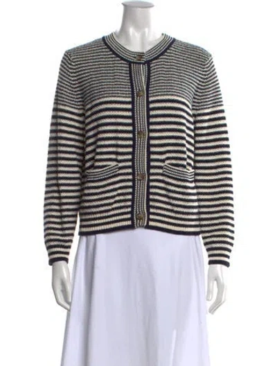 Pre-owned Frame Striped Crew Neck Sweater In Multi
