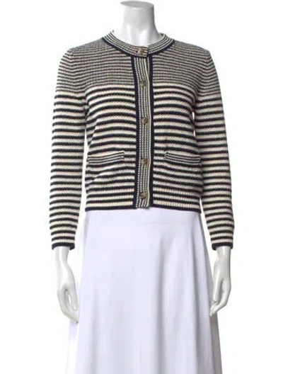 Pre-owned Frame Striped Crew Neck Sweater In Multicolor