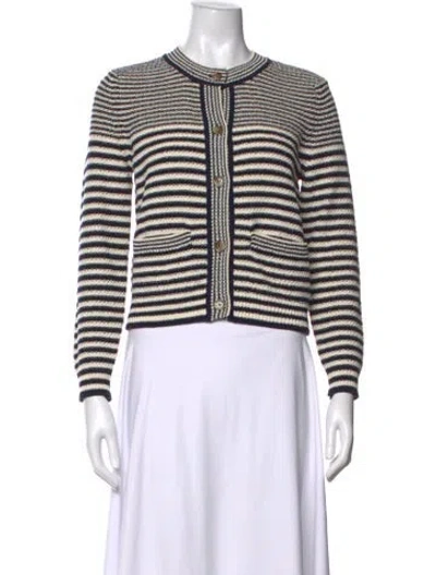 Pre-owned Frame Striped Crew Neck Sweater In Multicolor