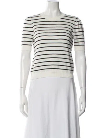 Pre-owned Frame Striped Crew Neck Sweater In Neutrals