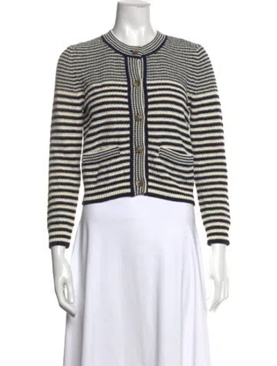 Pre-owned Frame Striped Crew Neck Sweater W/ Tags In Blue