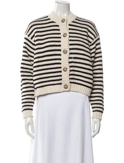 Pre-owned Frame Striped Crew Neck Sweater W/ Tags In Neutral