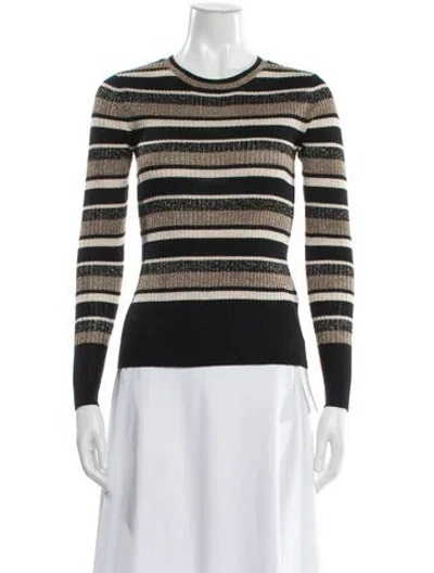 Pre-owned Frame Striped Crew Neck Top In Multi