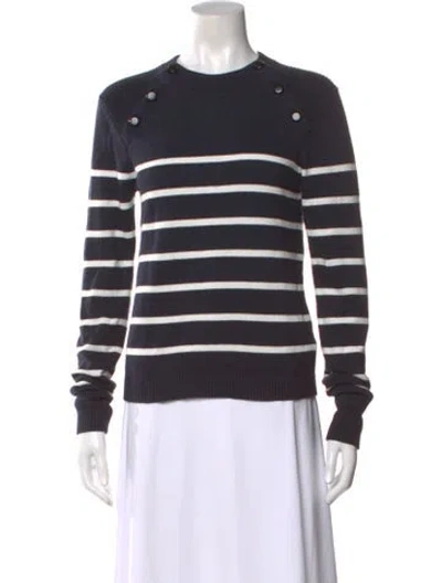 Pre-owned Frame Striped Crew Neck Top In Multi