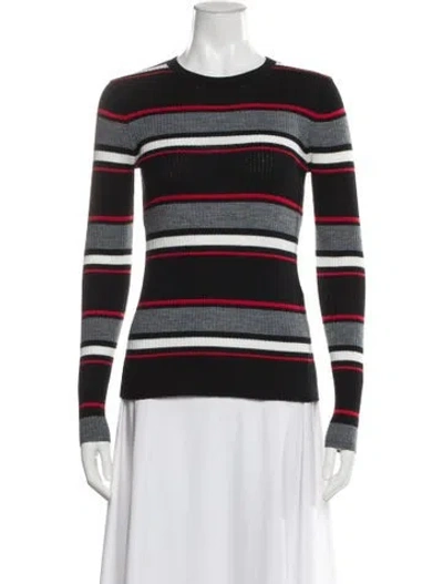 Pre-owned Frame Striped Crew Neck Top In Multi