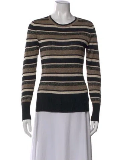 Pre-owned Frame Striped Crew Neck Top In Multi