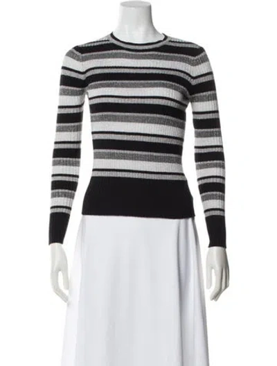 Pre-owned Frame Striped Crew Neck Top In Multi