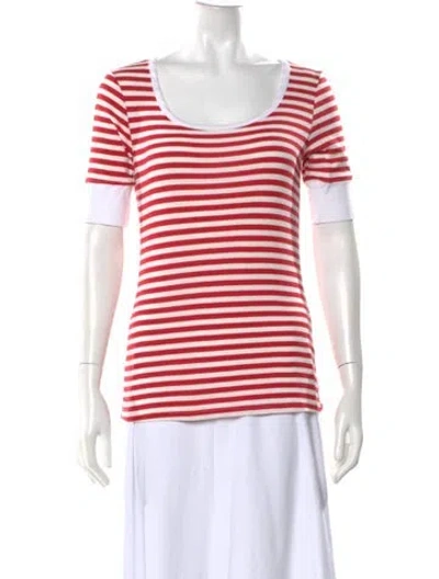 Pre-owned Frame Striped Crew Neck T-shirt