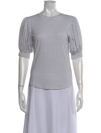 Pre-owned Frame Striped Crew Neck T-shirt In Multi