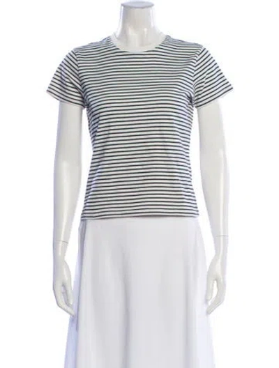 Pre-owned Frame Striped Crew Neck T-shirt In Multi