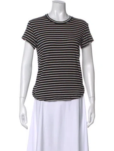 Pre-owned Frame Striped Crew Neck T-shirt In Multi