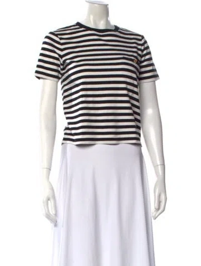 Pre-owned Frame Striped Crew Neck T-shirt In Multi
