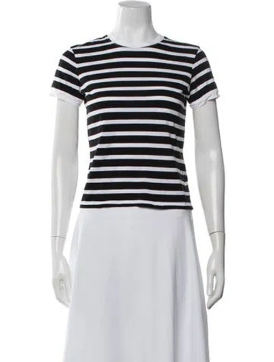 Pre-owned Frame Striped Crew Neck T-shirt In Neutral