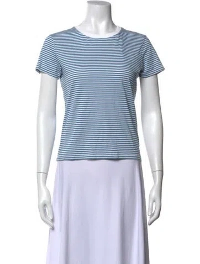 Pre-owned Frame Striped Crew Neck T-shirt W/ Tags In Black/pink