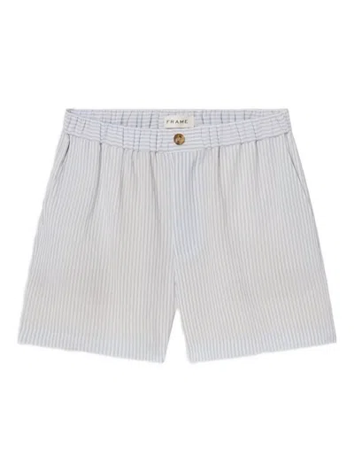 Frame Striped Elasticated-waistband Shorts In White