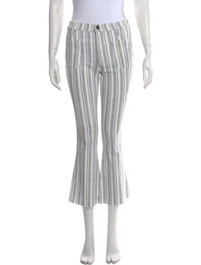 Pre-owned Frame Striped Flared Pants In White