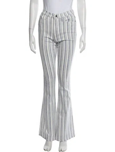 Pre-owned Frame Striped Flared Pants In White
