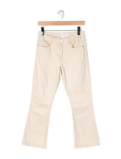 Pre-owned Frame Striped Flared Pants In Yellow