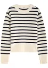 Frame Striped-intarsia Cashmere Jumper In Stripe