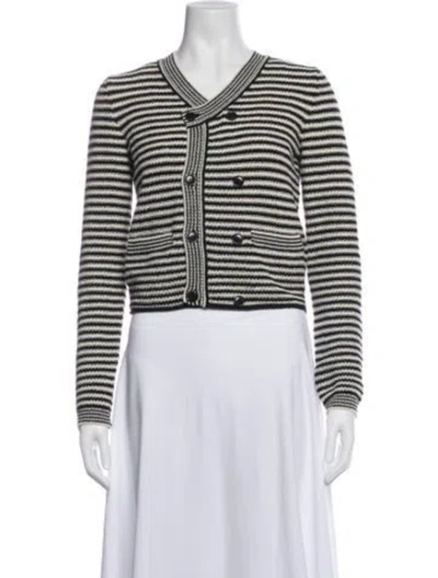 Pre-owned Frame Striped Jacket In Blue/white