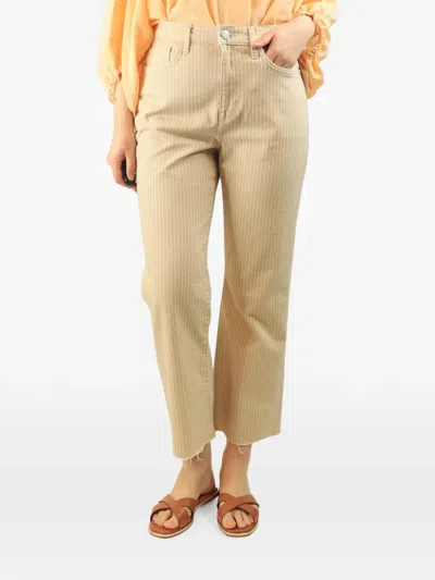 Pre-owned Frame Striped Jeans In Neutral