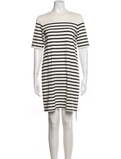 Pre-owned Frame Striped Knee-length Dress In White