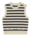 Frame The Harbor Striped-pattern Vest In Neutral
