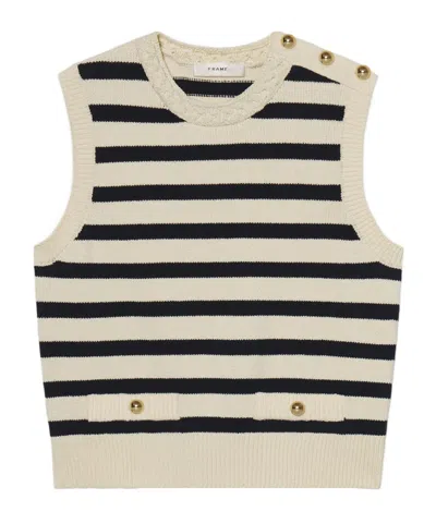 FRAME STRIPED KNITTED VEST