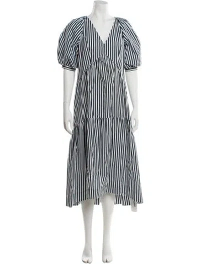 Pre-owned Frame Striped Long Dress In Multi