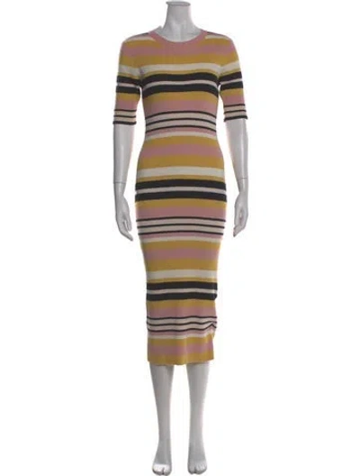 Pre-owned Frame Striped Long Dress In Multi