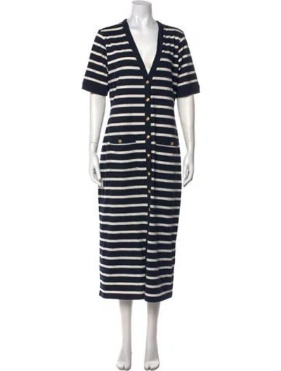 Pre-owned Frame Striped Long Dress W/ Tags In Blue