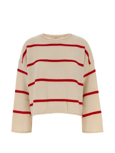 Frame Striped Long-sleeve Sweater In Multi