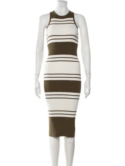 Pre-owned Frame Striped Midi Length Dress In Multi