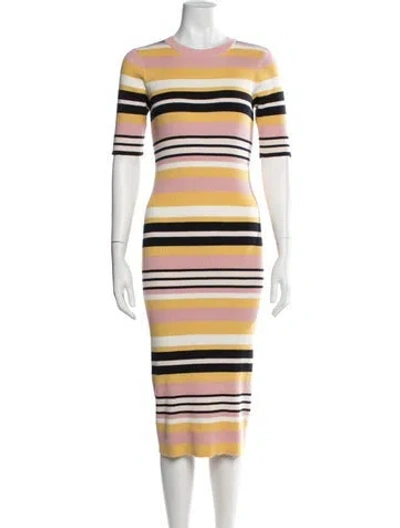 Pre-owned Frame Striped Midi Length Dress In Multi