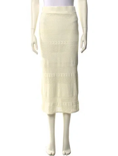 Pre-owned Frame Striped Midi Length Skirt In Neutral