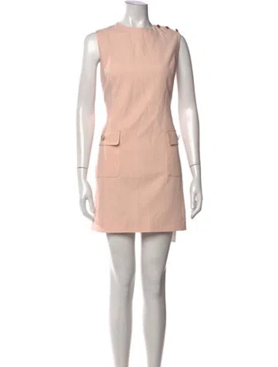 Pre-owned Frame Striped Mini Dress In Pink