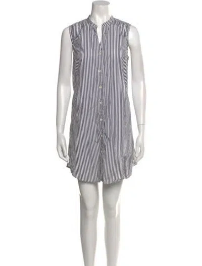 Pre-owned Frame Striped Mini Dress In White