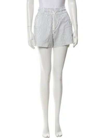 Pre-owned Frame Striped Mini Shorts In White