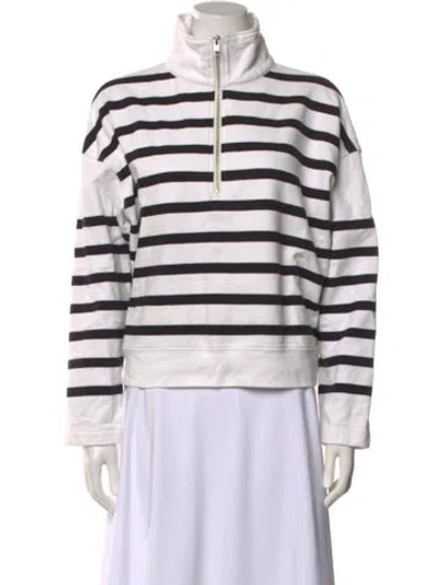 Pre-owned Frame Striped Mock Neck Sweatshirt In Multi